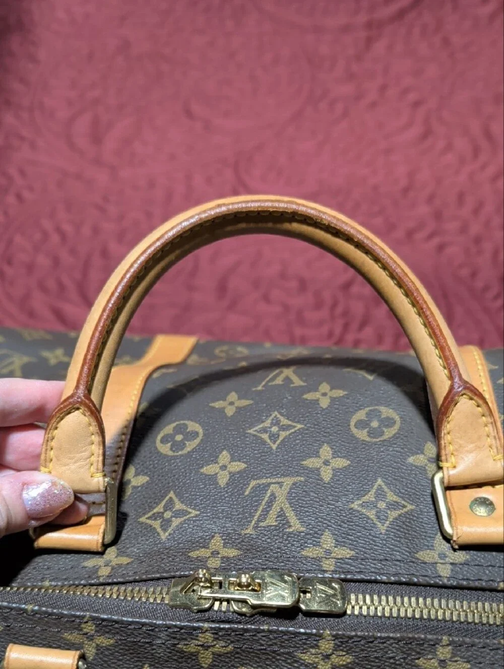 Louis Vuitton Brown Monogram Keepall 60 Boston Bag